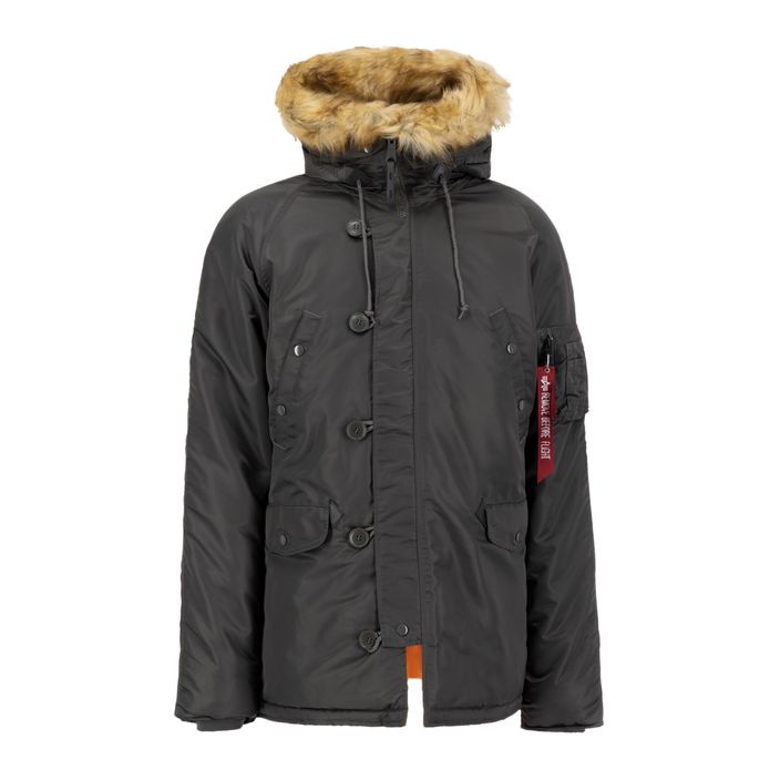 Alpha Industries мъжко яке N-3B VF сиво / черно 2