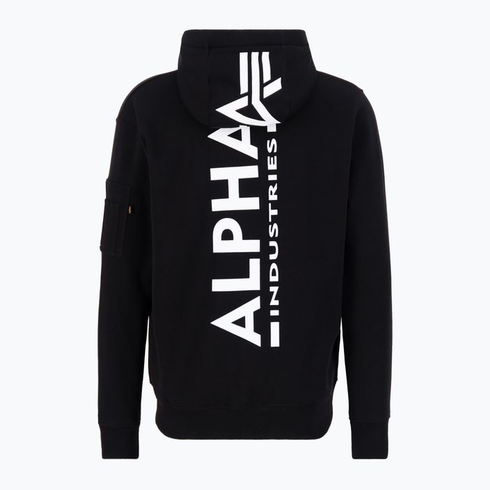 Мъжки суитшърт Alpha Industries Back Print Zip black 2