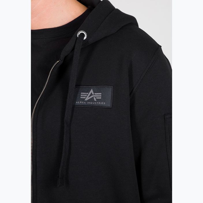 Мъжки суитшърт Alpha Industries Back Print Zip black 4