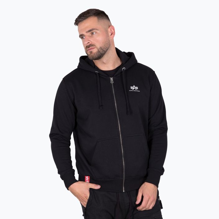 Мъжки суитшърт Alpha Industries Basic Zip SL black