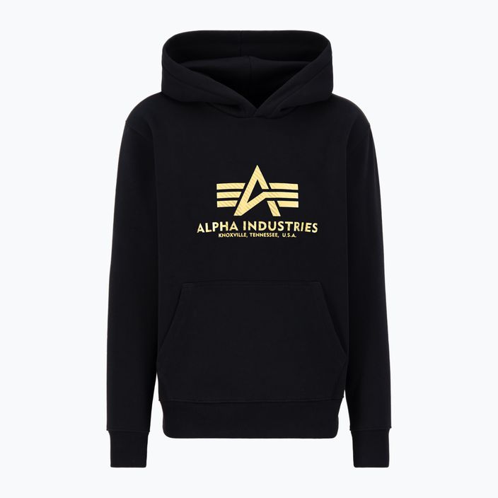 Мъжки суитшърт Alpha Industries Basic Carbon Hoody black/gold 3