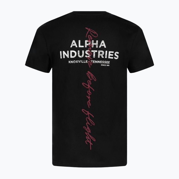 Мъжка тениска Alpha Industries Signature BP черна 2