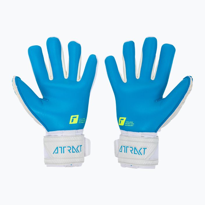 Reusch Attrakt Aqua сини и бели вратарски ръкавици 5270439 2