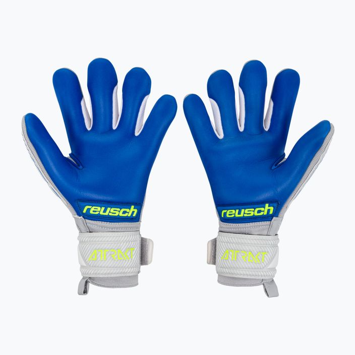 Reusch Attrakt Grip Evolution Finger Support Junior детски вратарски ръкавици сиви 5272820 2