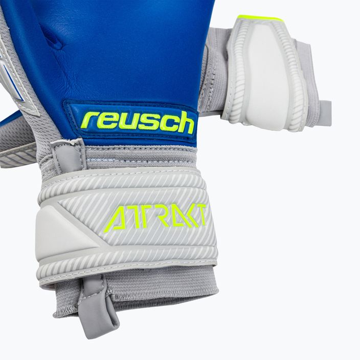 Reusch Attrakt Grip Evolution Finger Support Junior детски вратарски ръкавици сиви 5272820 4