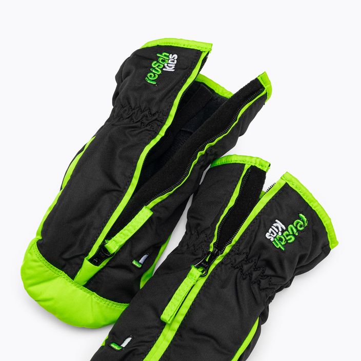 Детски ски ръкавици Reusch Ben Mitten black/neon green 4