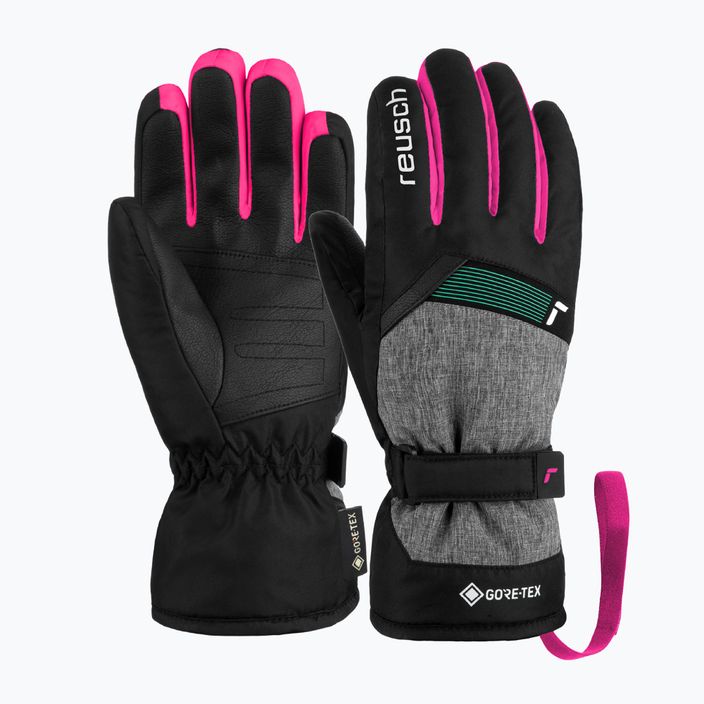 Детски ски ръкавици Reusch Flash Gore-Tex black/black melange/pink glo 6