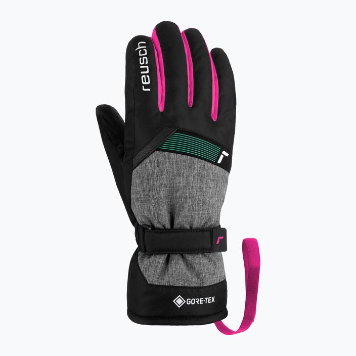 Детски ски ръкавици Reusch Flash Gore-Tex black/black melange/pink glo 7