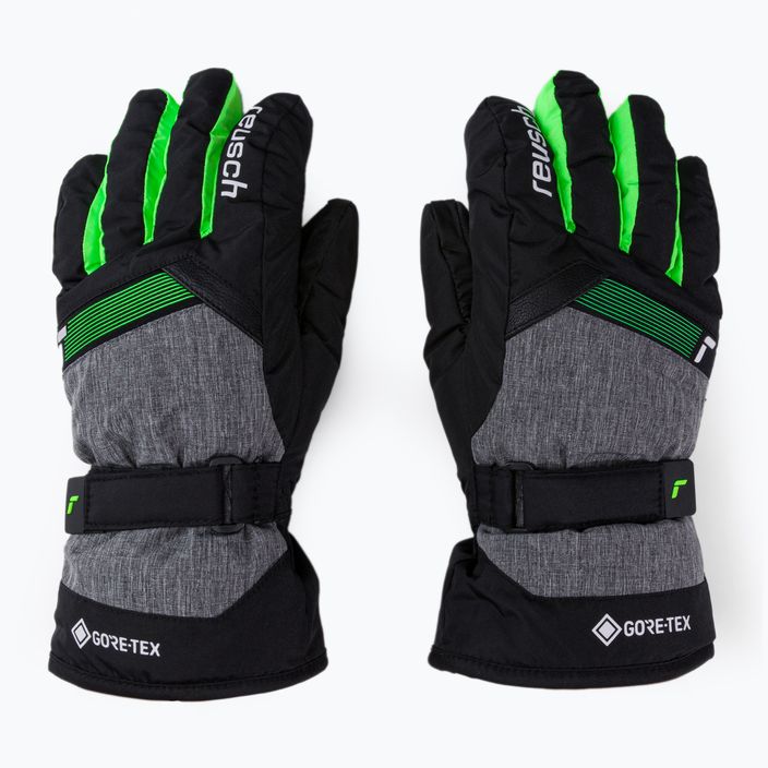 Детски ски ръкавици Reusch Flash Gore-Tex черни/зелени 62/61/305 3