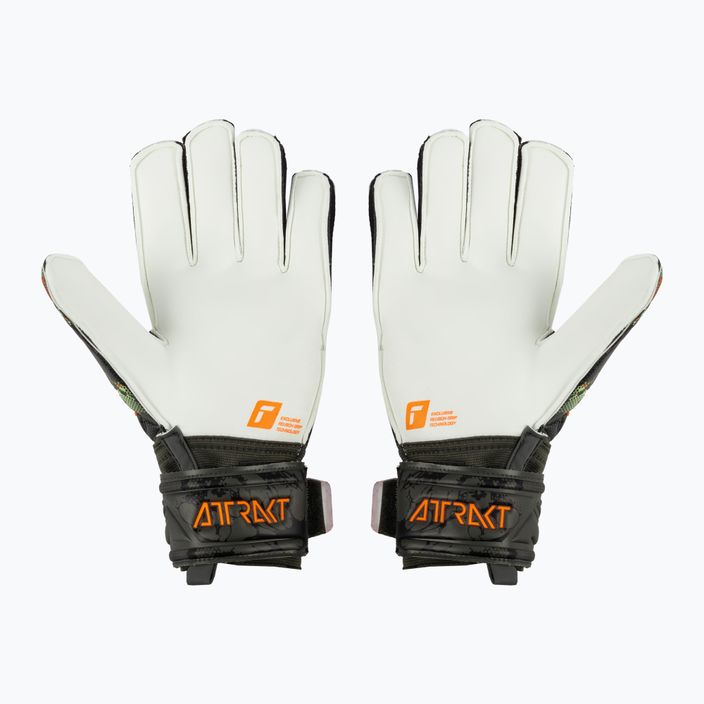 Reusch Attrakt Grip Finger Support вратарски ръкавици зелено-оранжеви 5370010-5556 2