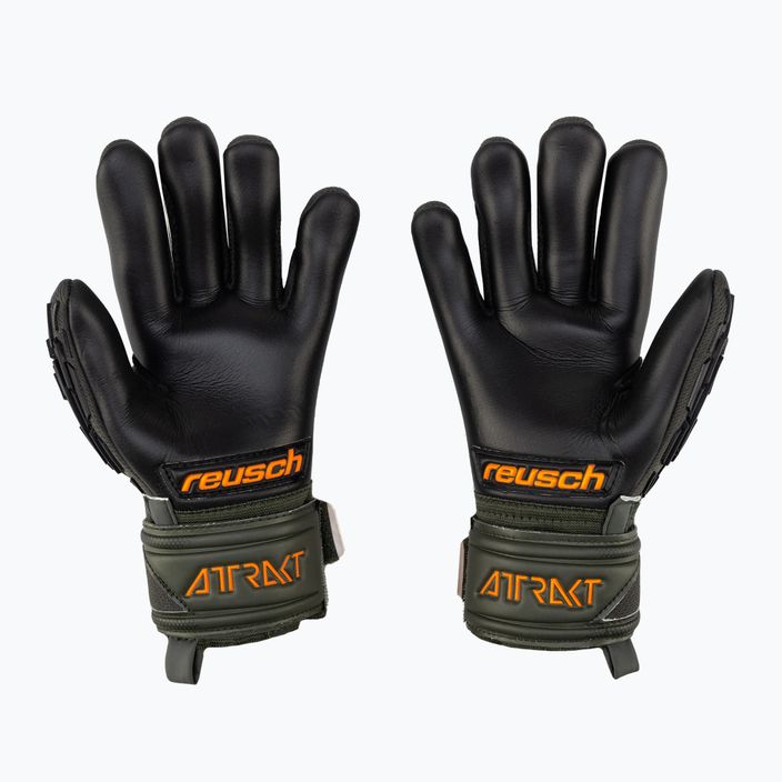 Reusch Attrakt Freegel Silver Finger Support Junior вратарски ръкавици черно-зелени 5372030-5555 2