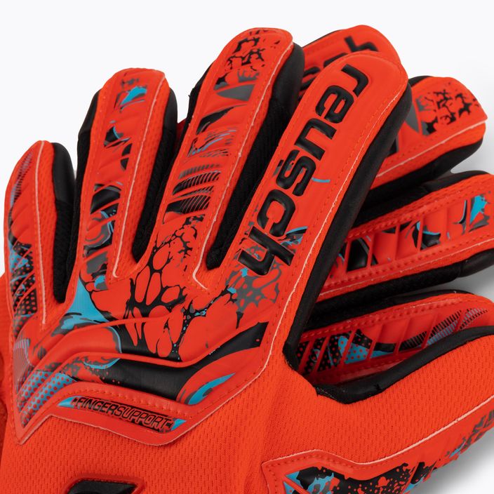 Reusch Attrakt Grip Evolution Finger Support Вратарски ръкавици червени 5370820-3333 4