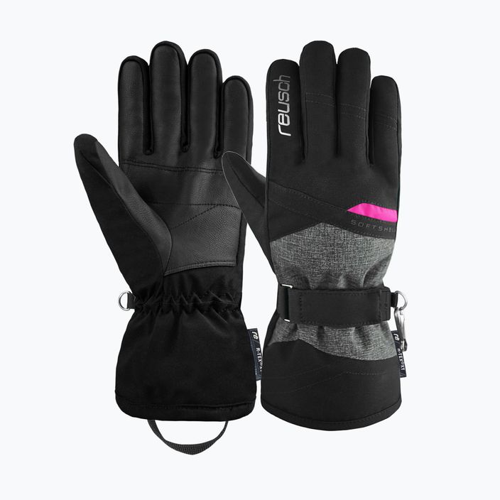 Дамска ски ръкавица Reusch Helena R-Tex Xt black/black melange/pink glo 5