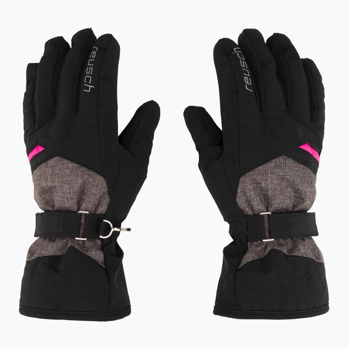 Дамска ски ръкавица Reusch Helena R-Tex Xt black/black melange/pink glo 3