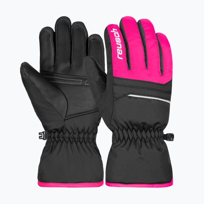 Детски ски ръкавици Reusch Alan black/pink glo 5