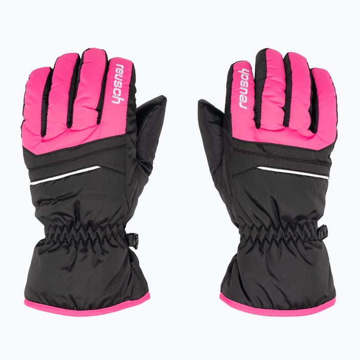 Детски ски ръкавици Reusch Alan black/pink glo 3