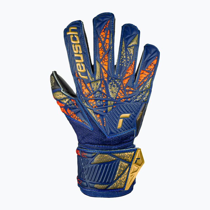 Детски вратарски ръкавици Reusch Attrakt Silver Junior premium blue/gold/black 2