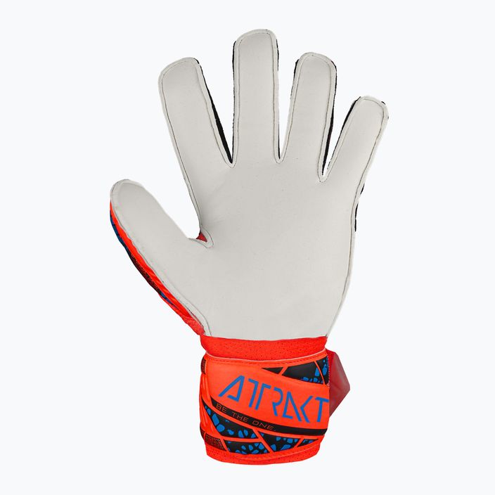 Reusch Attrakt Solid Finger Support Junior hyper orng/elec blue детски вратарски ръкавици 3