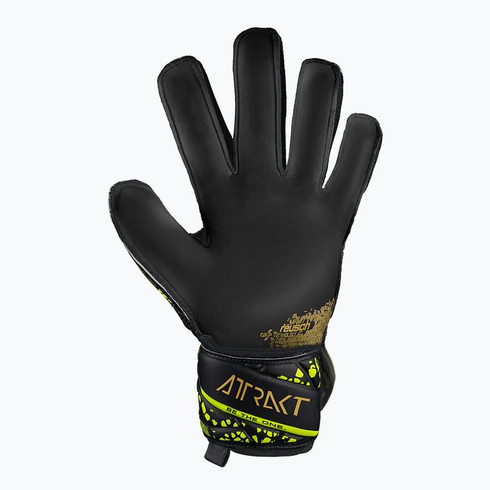 Reusch Attrakt Infinity Finger Support вратарски ръкавици черни/златни/жълти/черни 3