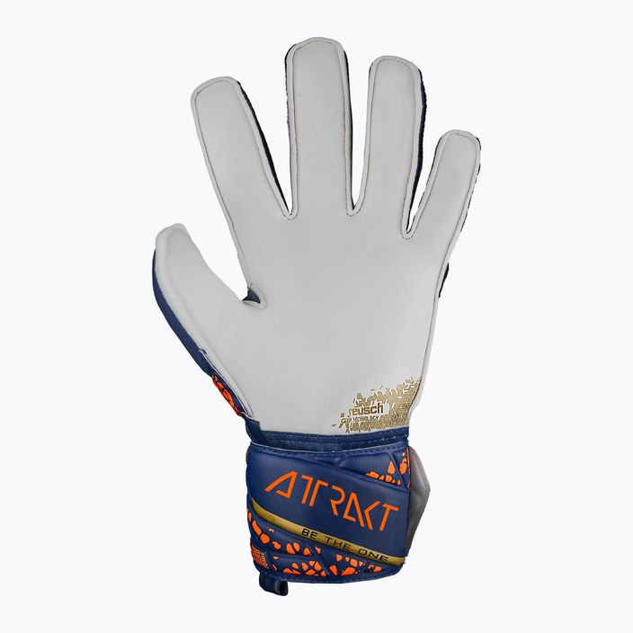 Детски вратарски ръкавици Reusch Attrakt Grip Junior premium blue/gold 3