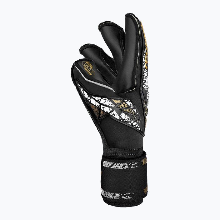 Reusch Attrakt Gold X Evolution Cut Finger Support вратарски ръкавици черни/златни/бели/черни 4