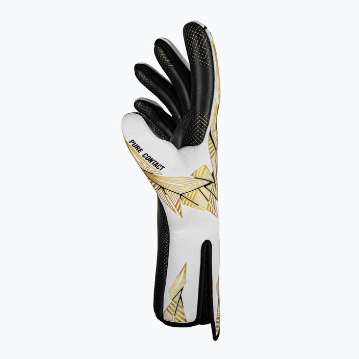Reusch Pure Contact Gold X GluePrint Вратарски ръкавици без каишка бяло/златно/черно 4