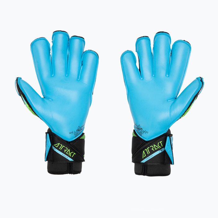Вратарски ръкавици Reusch Attrakt Aqua Evolution черни/флуоресцентни/аква 2