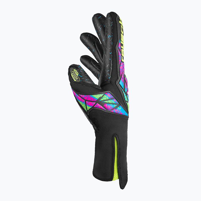 Reusch Attrakt Fusion Вратарски ръкавици без презрамки черно/сигурно жълто/черно 4