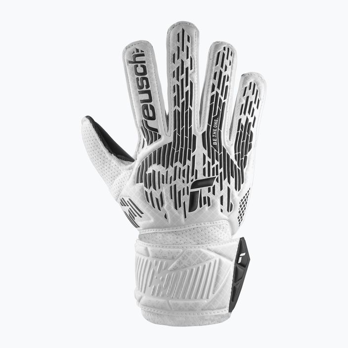Детски вратарски ръкавици Reusch Attrakt Solid Junior бяло/черно 2