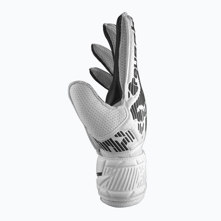 Детски вратарски ръкавици Reusch Attrakt Solid Junior бяло/черно 4
