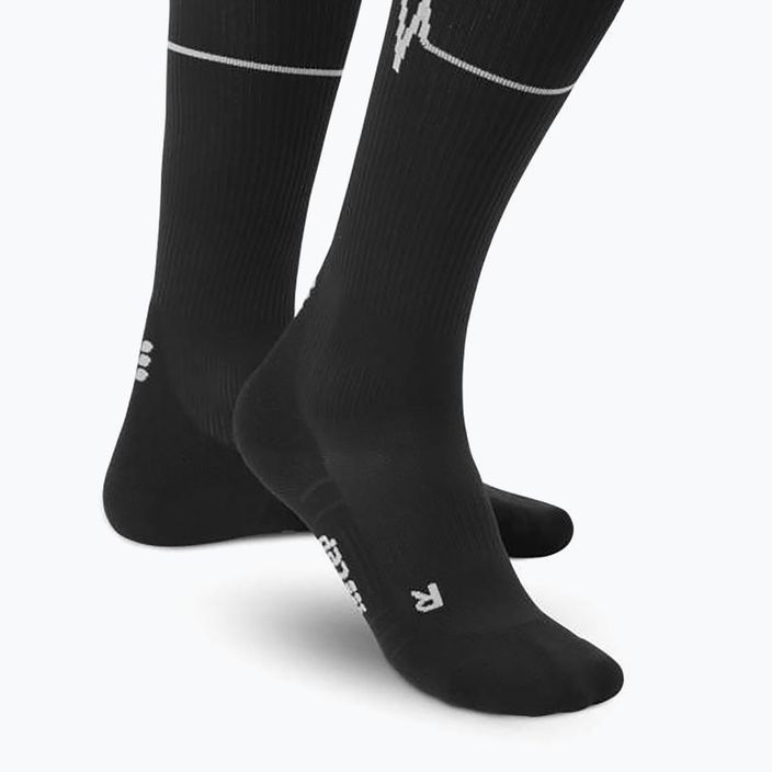 CEP Heartbeat дамски чорапи за бягане с компресия черни WP20KC3 7