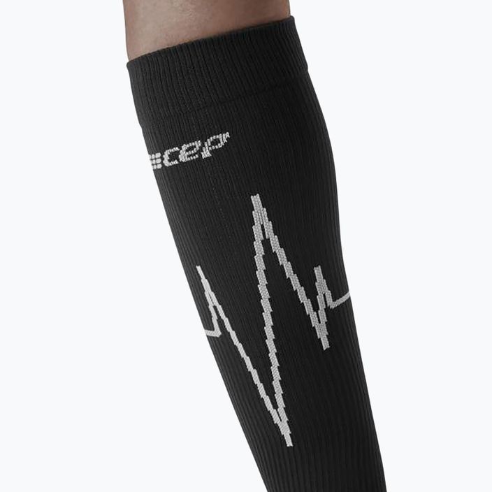CEP Heartbeat дамски чорапи за бягане с компресия черни WP20KC3 8