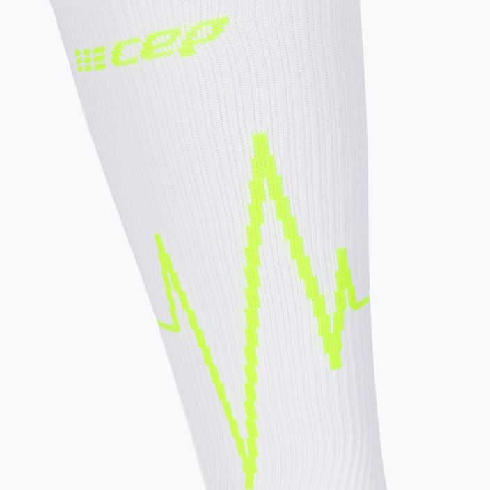 CEP Heartbeat дамски компресионни чорапи за бягане бели WP20PC2 3