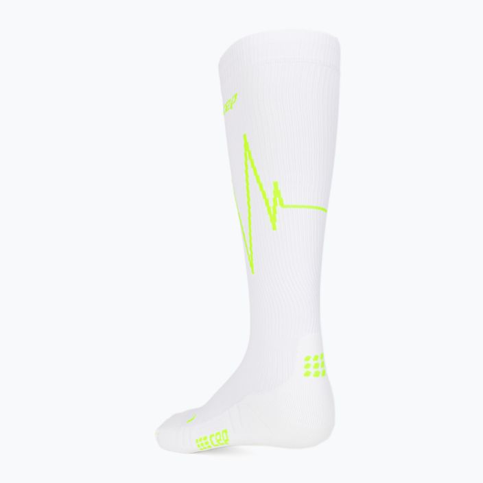 CEP Heartbeat мъжки чорапи за бягане с компресия, бели WP30PC2 2