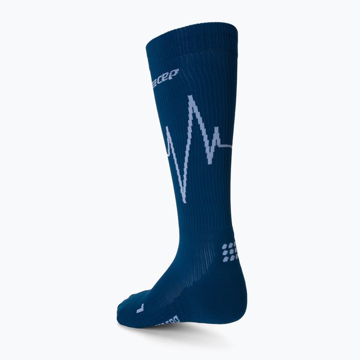 CEP Heartbeat дамски компресионни чорапи за бягане сини WP20NC2 2