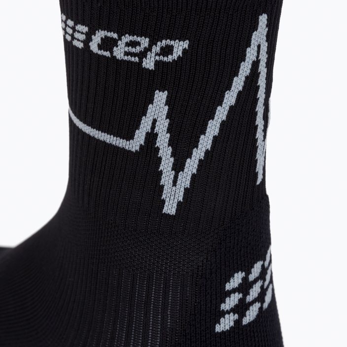 CEP Heartbeat дамски къси чорапи за бягане с компресия черни WP2CKC2 3