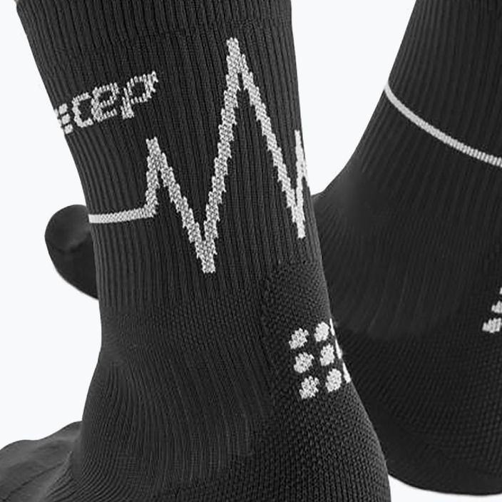 CEP Heartbeat дамски къси чорапи за бягане с компресия черни WP2CKC2 6
