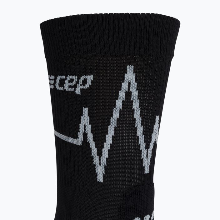 CEP Heartbeat мъжки къси чорапи за бягане с компресия черни WP3CKC2 3