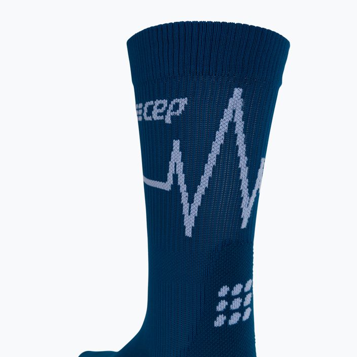 CEP Heartbeat мъжки къси компресионни чорапи за бягане сини WP3CNC2 3