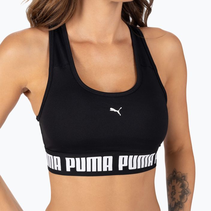 PUMA Mid Impact Puma Strong PM фитнес сутиен черен 521599 01 4