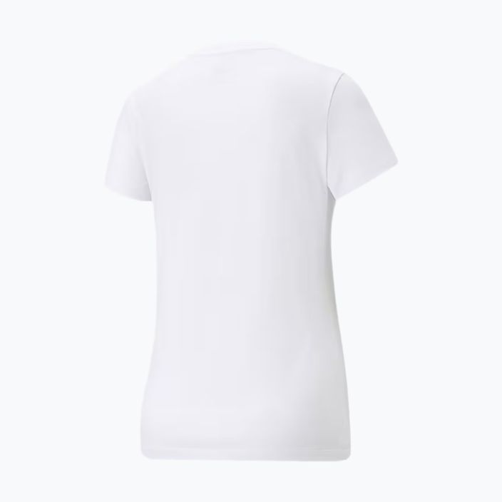 Дамска тениска PUMA ESS+ Metallic Logo Tee puma white/silver metallic 2