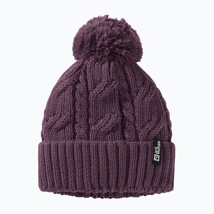 Зимна шапка Jack Wolfskin Pompom midnight plum