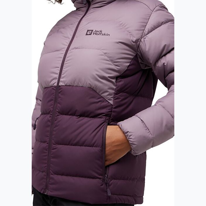 Дамско пухено яке Jack Wolfskin Ather Down Hoody midnight plum 3