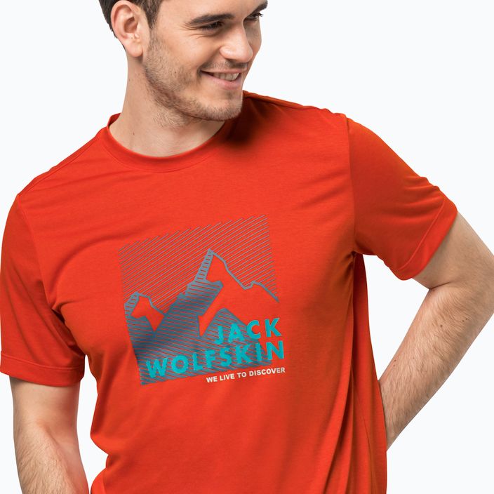 Jack Wolfskin мъжка тениска за трекинг Hiking Graphic orange 1808761_3017 3