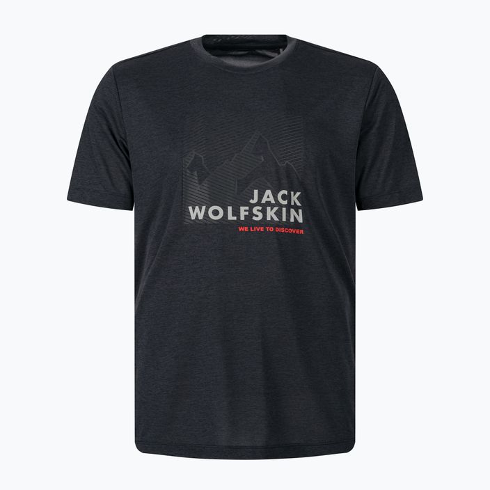 Мъжка тениска Jack Wolfskin Hiking Graphic сива 1808761_6230 4