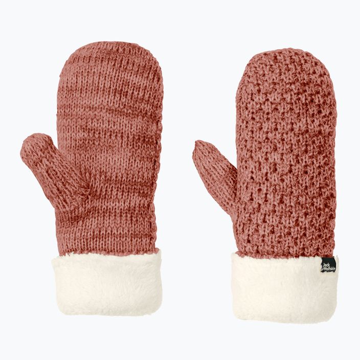Дамски зимни ръкавици Jack Wolfskin Highloft Knit червени 1908001_3067_003 5