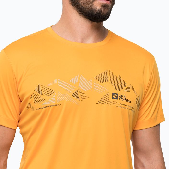 Jack Wolfskin Peak Graphic мъжка тениска за трекинг оранжева 1807183 3