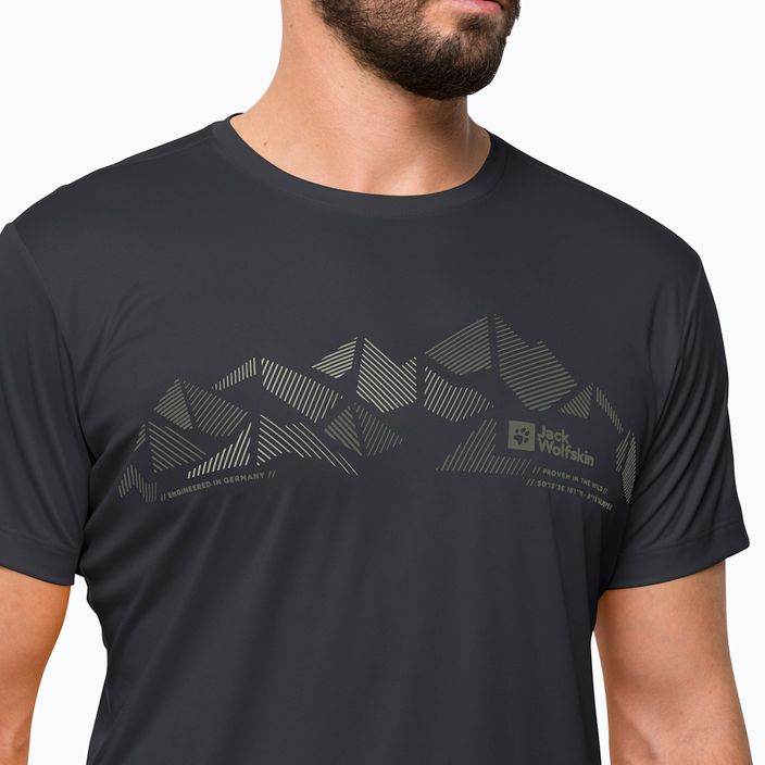 Мъжка тениска за трекинг Jack Wolfskin Peak Graphic black 1807183 3