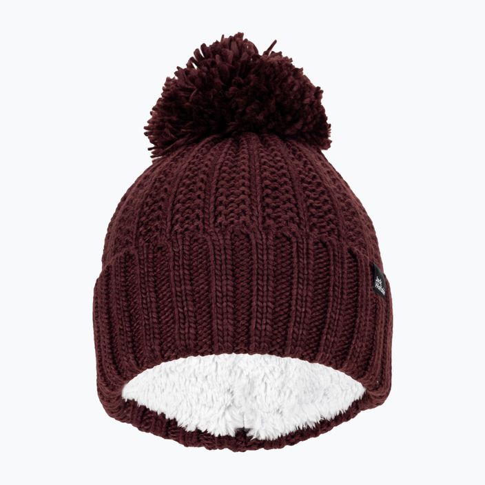 Женска зимна шапка Jack Wolfskin Highloft Knit Beanie boysenberry 2