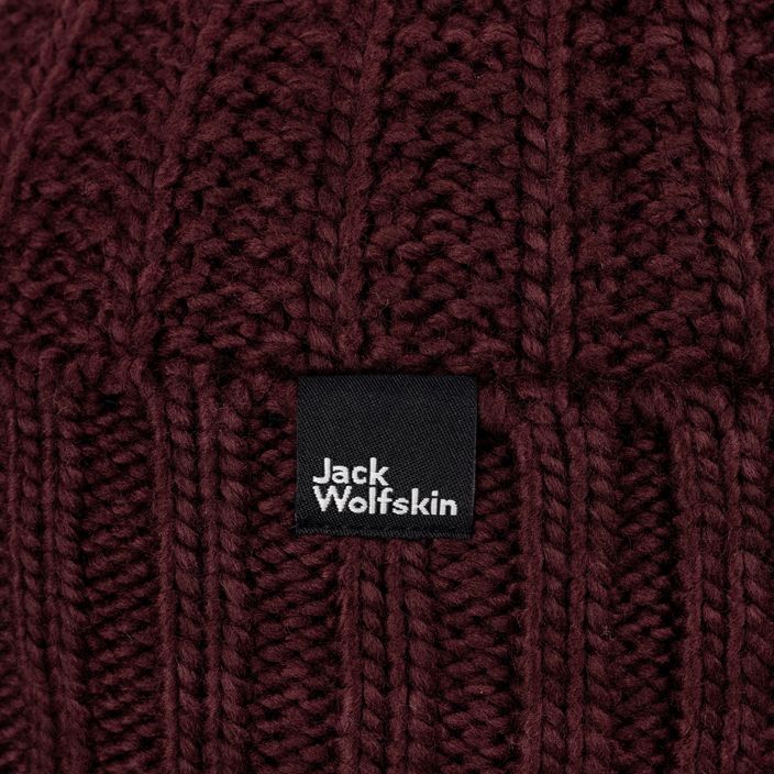 Женска зимна шапка Jack Wolfskin Highloft Knit Beanie boysenberry 4